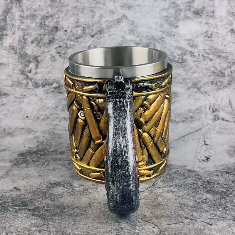 (🎄EARLY CHRISTMAS SALE - 50% OFF) 🎁Stainless Steel Bullet Pattern Beer Mug, Buy 2 Free Shipping Only Today🚚